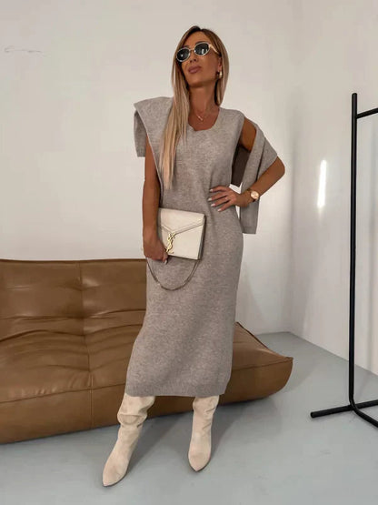 Klänning med matchande polokrage