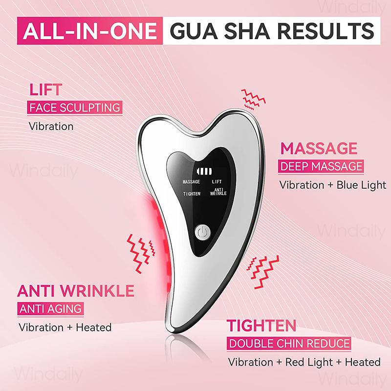 Gua Sha Massager med Rödljusterapi