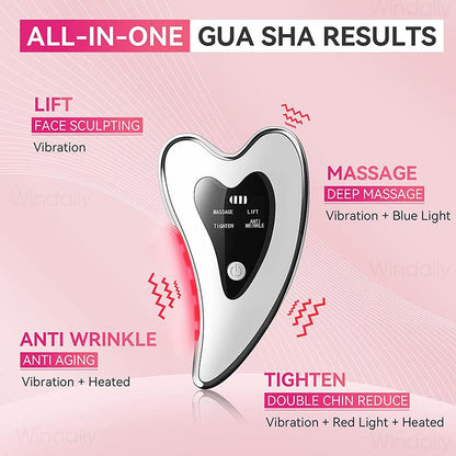 Gua Sha Massager med Rödljusterapi