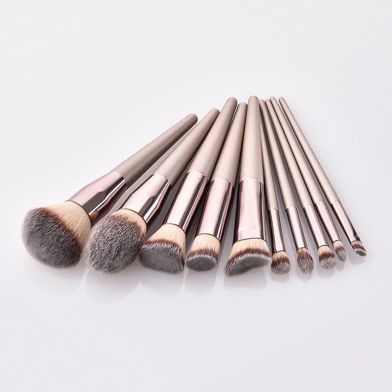 Zoe - 10 Pcs Makeup Brush Set